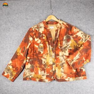 CJ Banks Jacket Multicolor Goblincore Citywear Long Sleeve Women's Size 3X